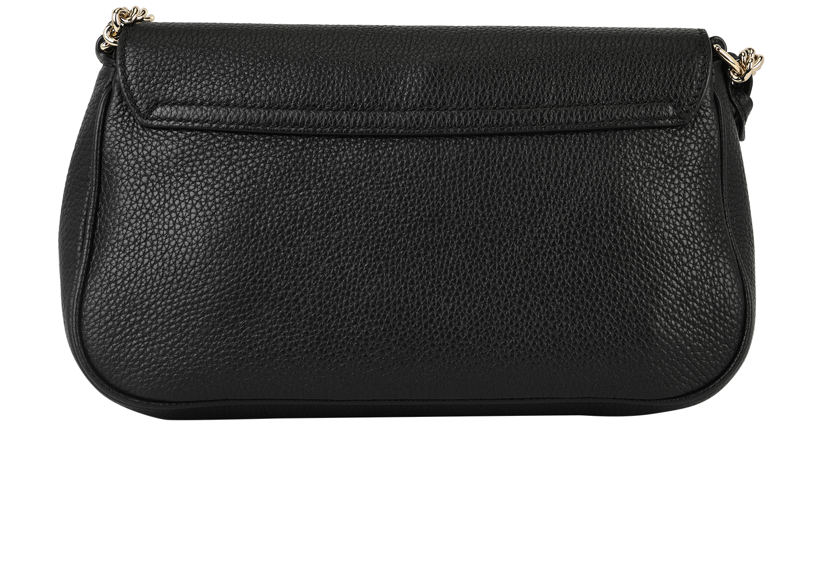 Soho Long Flap Bag, &pound;595, Handbags, Black, Leather, Back view
